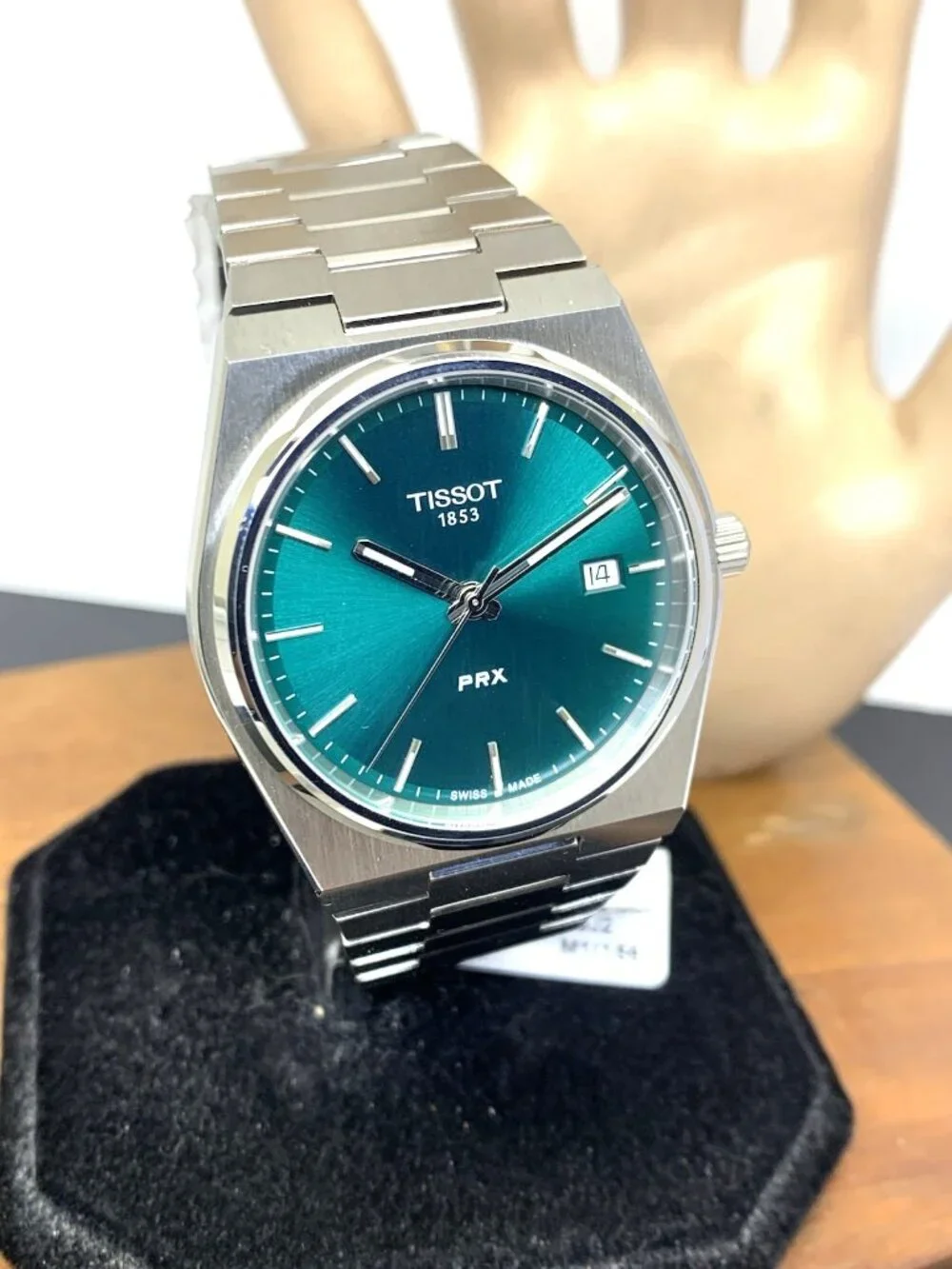 Tissot PRX Men's Watch Swiss Quartz Green Dial Silver Steel 40mm T1374101109100